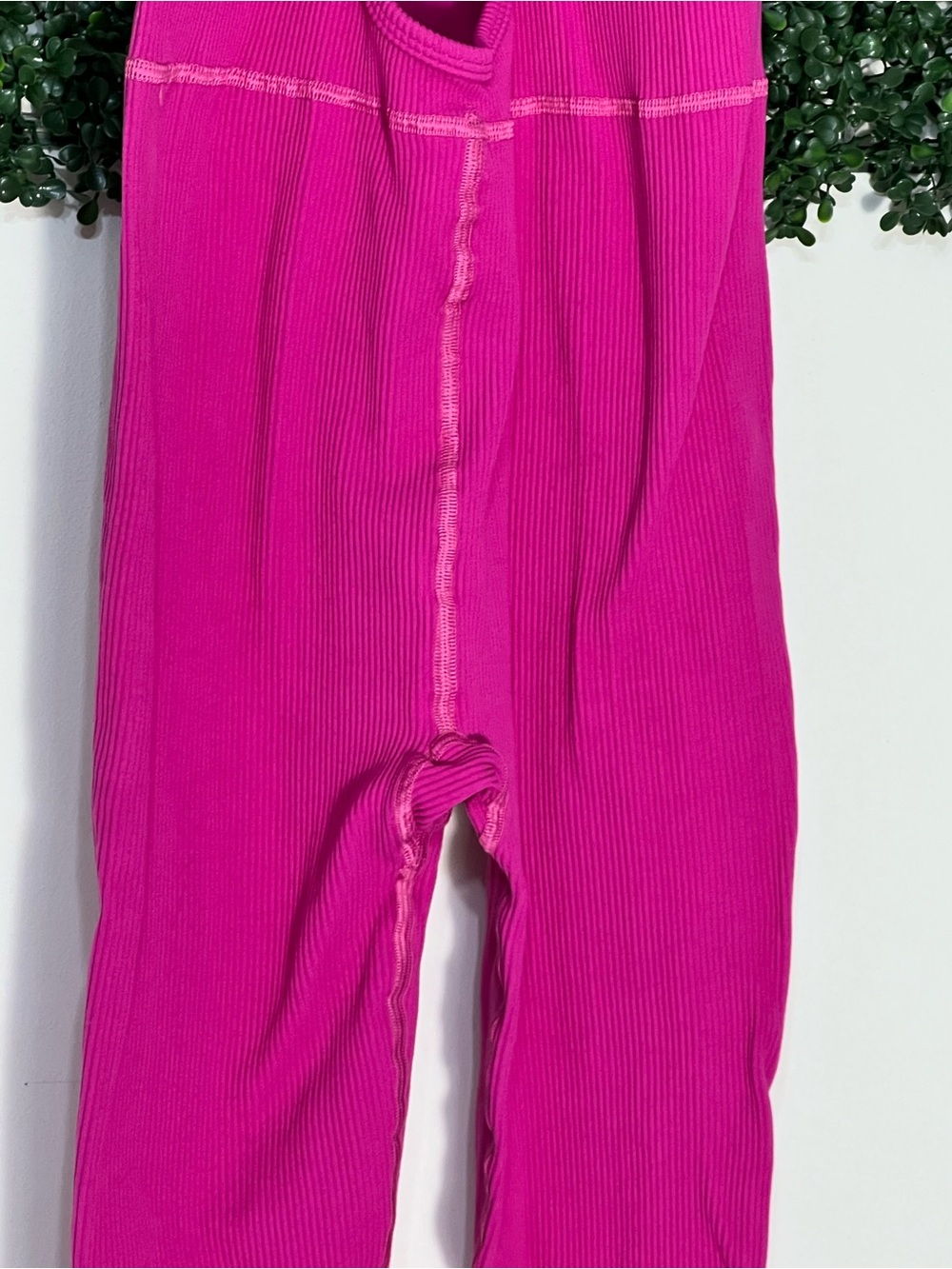 Free People NWT Women's Pink Ribbed Jumpsuit Free Throw Onesie Large - Picture 6 of 13